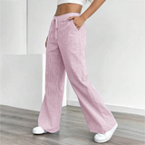 Women's Striped Wide Leg Casual Pants