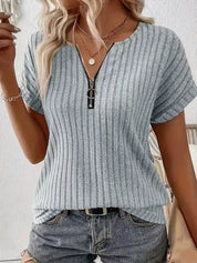 Womens Zipper Pullover T-Shirt