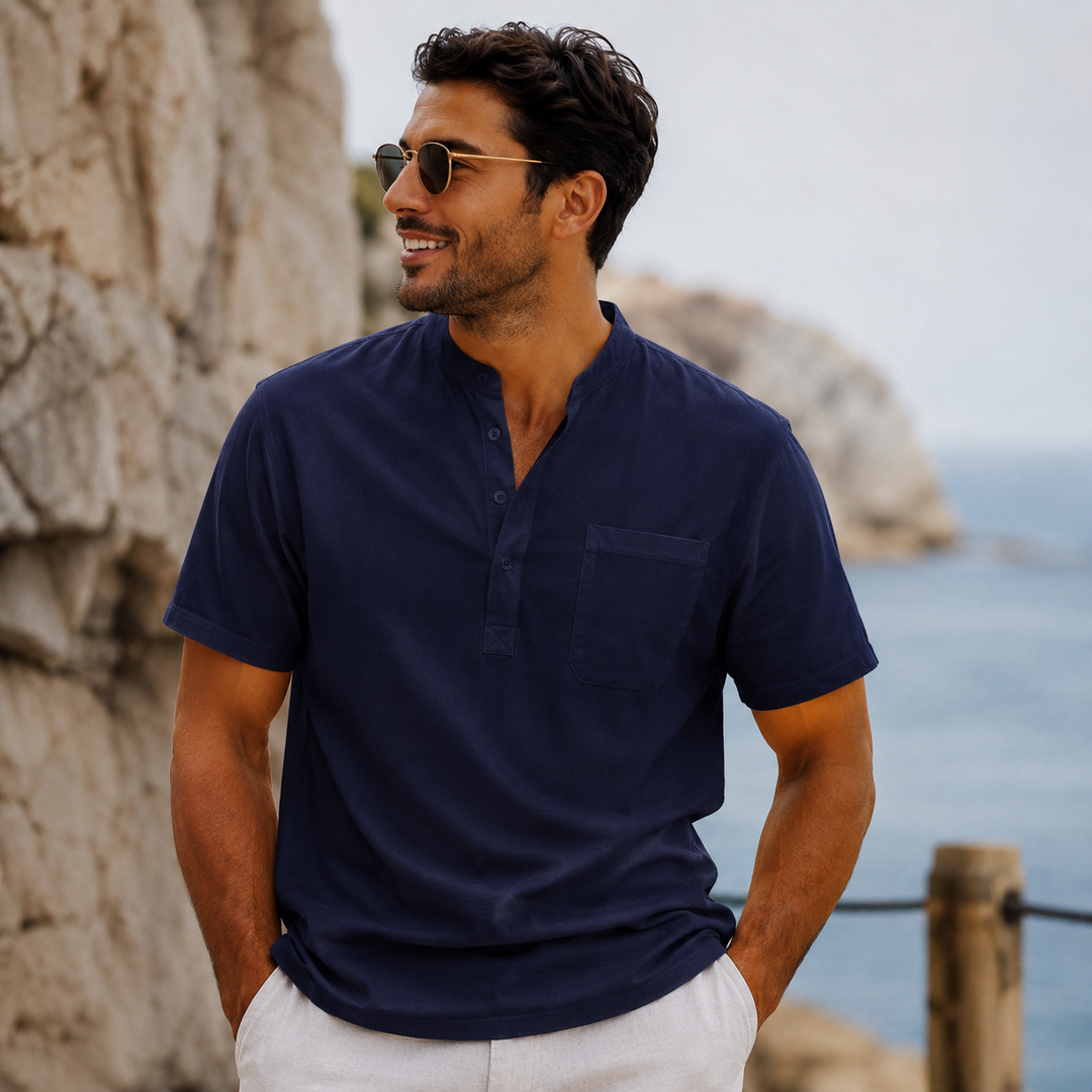 SUMMER POLO | STAND COLLAR SHORT SLEEVE