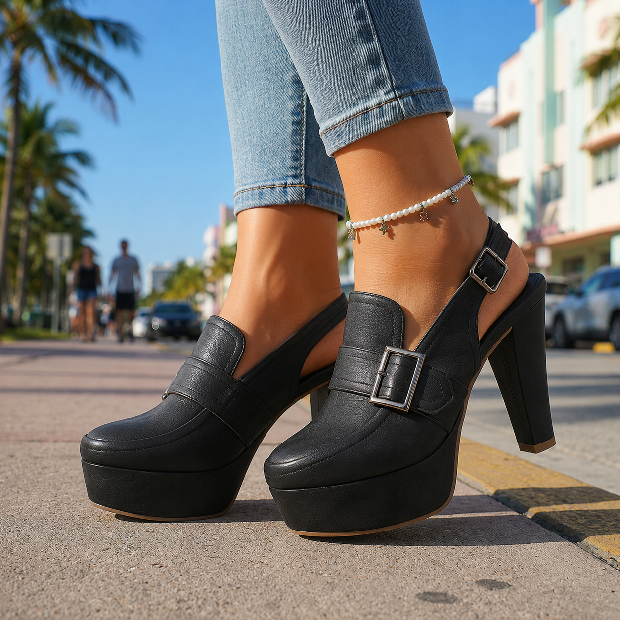 DINAH LESTER | HOLLOW WEDGE HEEL SANDAL