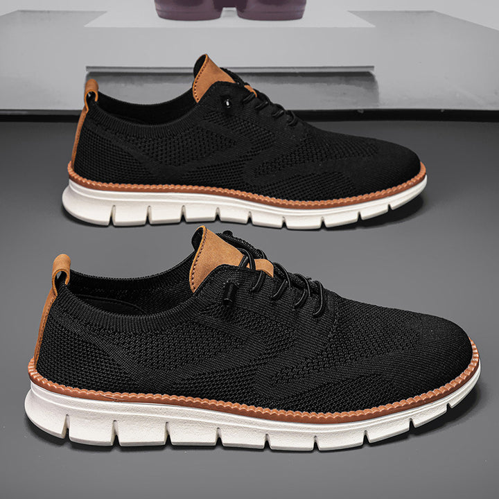 Men's Knit Lace-Up Derby Sneakers