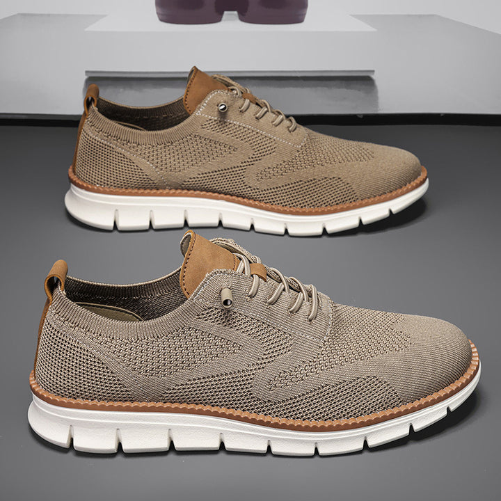 Men's Knit Lace-Up Derby Sneakers